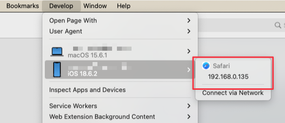 ios connected to macos